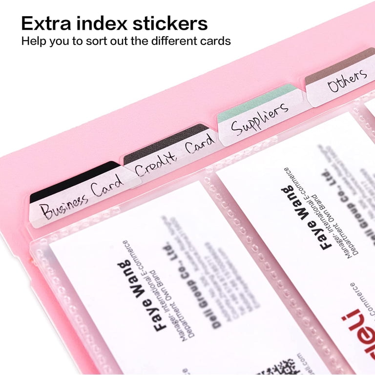 Deli Business Card Holder, Pink, Holds 180 Cards photo 7