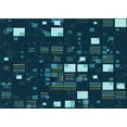 thumbnail image 1 of Ahgly Company Indoor Rectangle Patterned Night Blue Area Rugs, 8' x 10', 1 of 6
