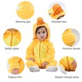 thumbnail image 1 of MICHLEY Unisex Bebé Invierno Con Capucha Mameluco Franela Estilo Panda Ropa Cosplay ,70cm-, 1 of 2