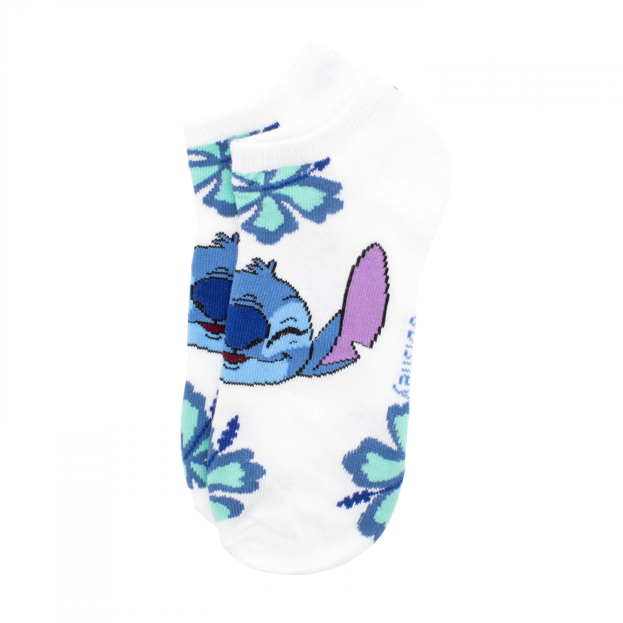 Lilo & Stitch 891675 Rainbows & Flowers Womens Ankle Socks - 6 Pair