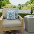 thumbnail image 2 of Jordan Manufacturing 16" x 16" Rave Sky Blue Quatrefoil Square Outdoor Throw Pillow (2 Pack), 2 of 11