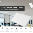 thumbnail image 2 of MW Lighting Pack of 2 - 2x4ft 3 CCT and 3 Wattage LED Backlit Flat Panel Light, 30-40-50W, 3 color, 3 lumen output selectable, dimmable, 2 of 7