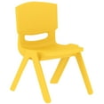 thumbnail image 6 of Homelala - Yellow - Kids Size Plastic Side Chair 12" Seat Height Childs Chair Childrens Room School No Arm Arms Armless Molded Plastic Seat Stackable, 6 of 6
