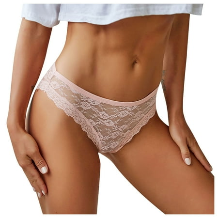 

Women S Seamless Briefs Lace Pink M Underpants 3 Pack
