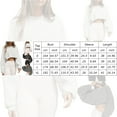 thumbnail image 2 of Siilsaa Women Long Sleeve Crewneck Crop Top Tee Shirt Sweatshirt Casual Solid Loose Fit Workout Cropped Pullover Tshirt White,L, 2 of 2