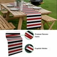 thumbnail image 5 of Red Black Stripe Table Runner - 72 Inch Long, Kitchen Dining Table Runner Dresser Scarves, Farmhouse Watercolor Modern Geometric Farmhouse Decor for Coffee Tables Wedding Party Banquet, 5 of 8