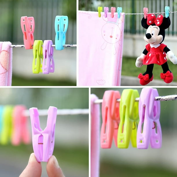 20 Piezas Pinzas para Tendedero Pinzas para Tendedero Pinzas para Tendedero de 4 Colores Pinzas para Tendedero de Plastico Antideslizantes Pinzas para Tendedero de Plastico Resistentes a la Oxidacion ...