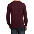 thumbnail image 2 of Mafoose Mens Long Sleeve Core Cotton T-Shirts Athletic Maroon S, 2 of 5