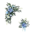 thumbnail image 4 of 2 piezas de flores artificiales para arco de boda, centros de mesa, adornos rústicos Azul, 4 of 9