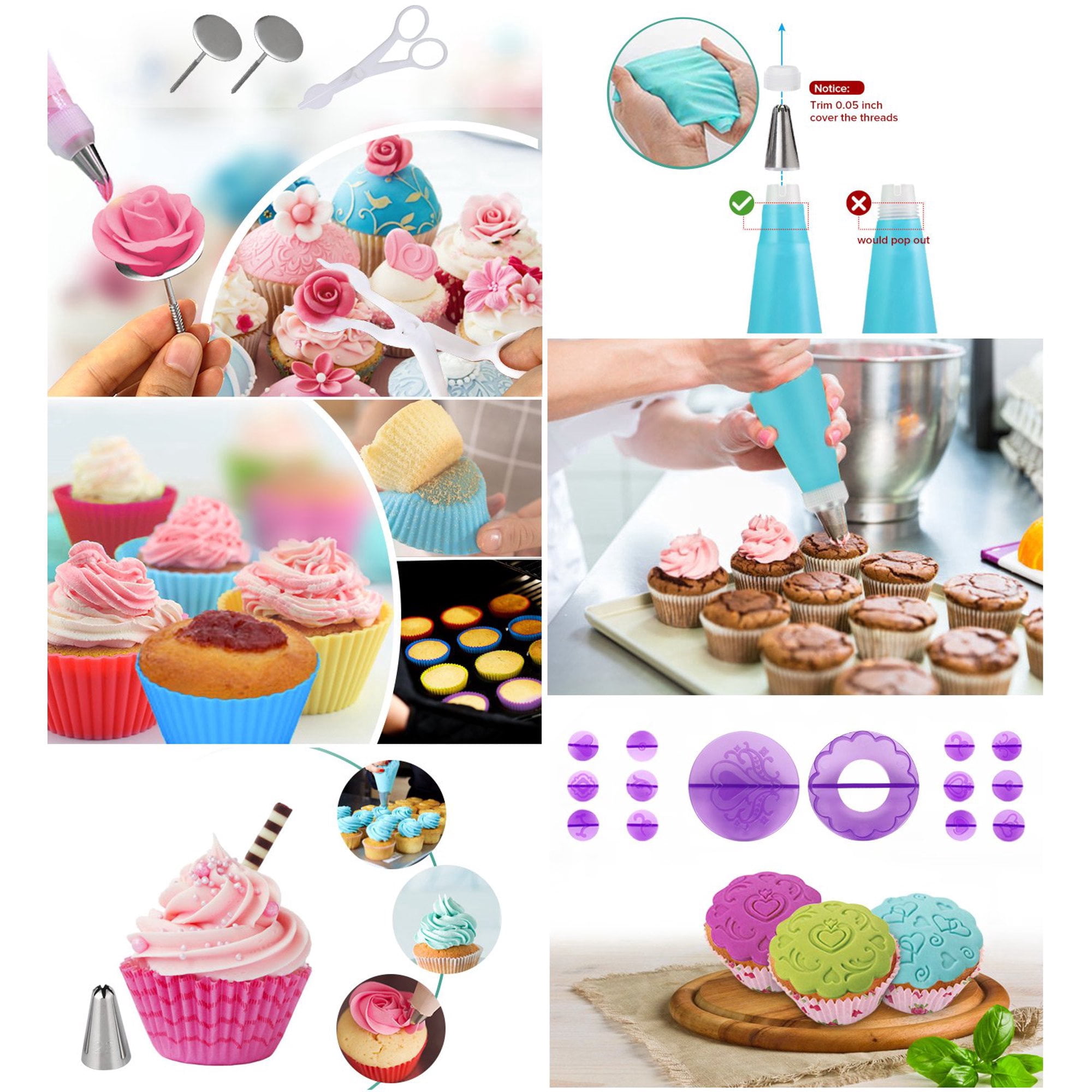 BSHAPPLUS 150 Pcs Cake Decorating Supplies Set – picture 7