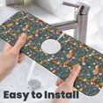 thumbnail image 6 of Kdxio Wolf Fox In Flower Forest Pattern Non-Slip Diatom Mud Faucet Drain Pad,Self Absorbent Mat for Kitchen Sink for Variety Kitchen & Bathroom Countertops, 6 of 7
