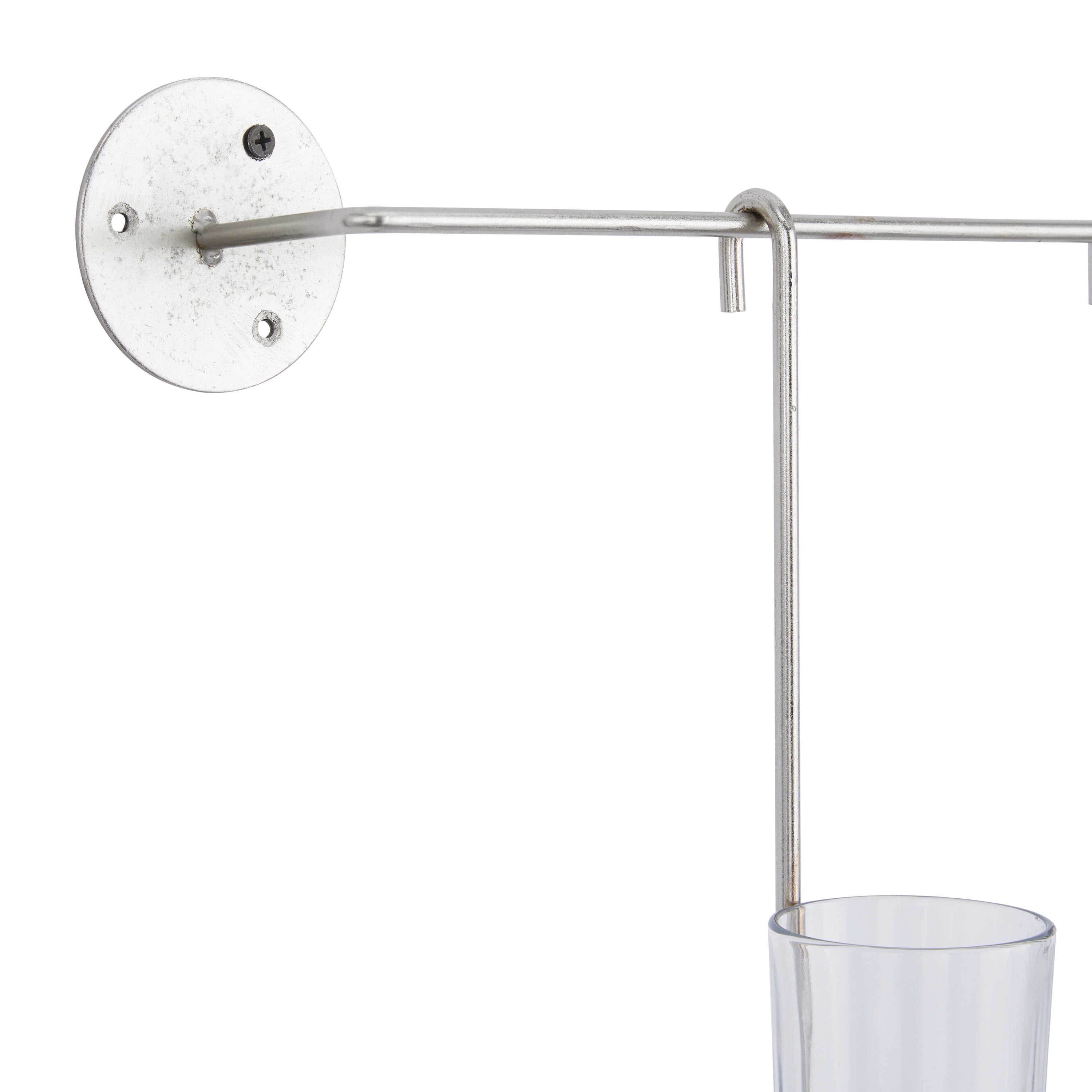 CosmoLiving by Cosmopolitan 7 Holder Silver Metal Wall Sconce