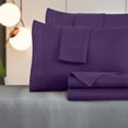 thumbnail image 4 of Lux Decor Collection Microfiber Bed Sheet Set, Queen Sheets, 6 Pc Deep Pocket Bed Sheets - Purple, 4 of 5