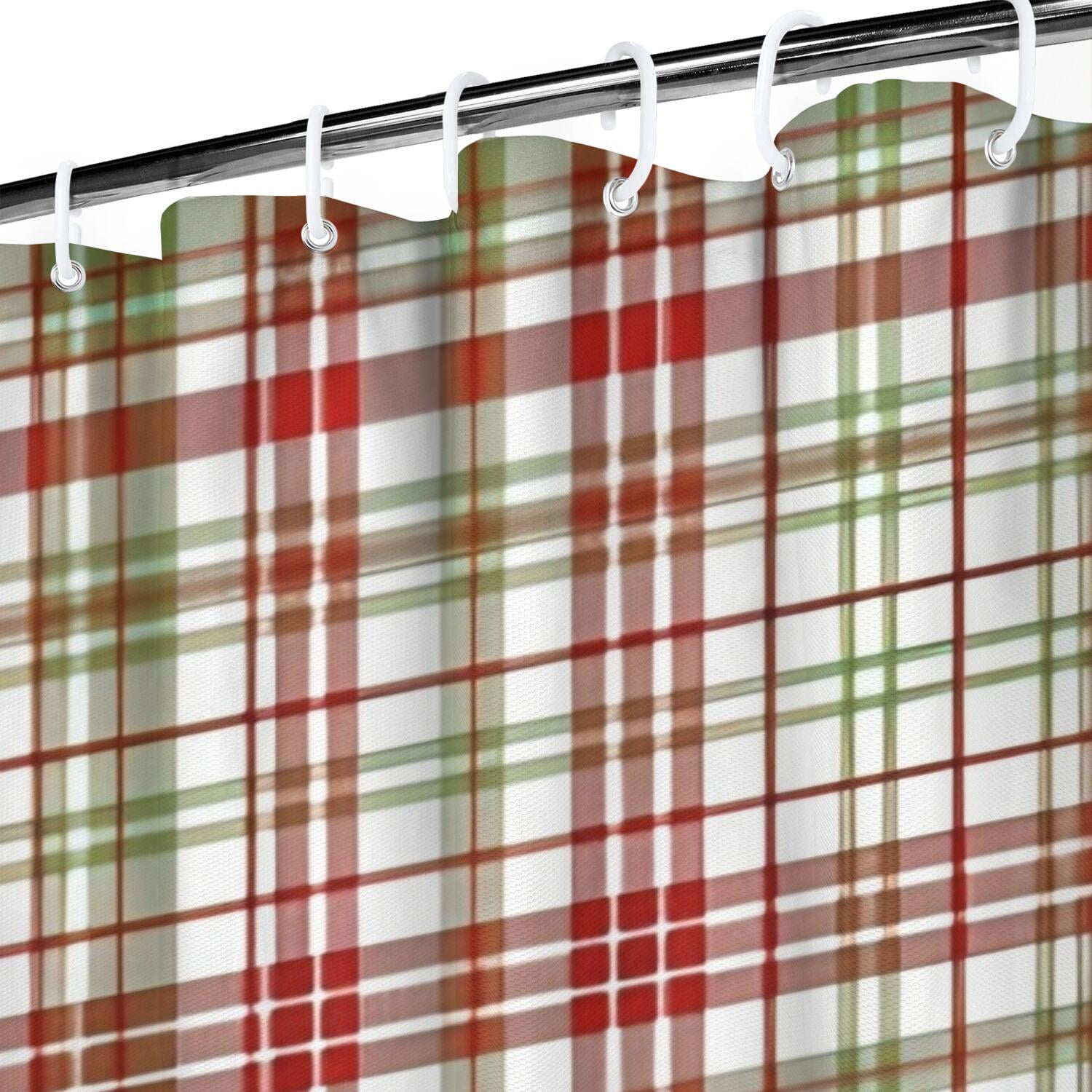 Multi Color Plaid Checkered Pattern Shower Curtain 36"x72" ,Bathroom Decorative Shower Curtains Set with 12 Hooks,Modern Waterproof Washable Shower Curtain
