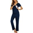 thumbnail image 7 of Avidlove Maternity Nursing Pajama Sets Labor Delivery Pjs Louge Set Breastfeeding Pajamas Short Sleeve Top & Pants Pregnancy Sleepwear Set, 7 of 7