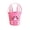 Pink, variant on Pink Pink Non Woven Easter Bunny Candy Bucket Tote Bag For Egg Hunt Storage Basket Spring Party Gift