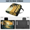 thumbnail image 4 of FKELYI Sunset Glow Palm Tree Print Golf Cart Seat Cover Universal Fit Foldable Golf Cushion Seat Towel Blanket with Pockets, Quilted Padding, Easy to Transport & Clean, 4 of 7