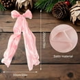 thumbnail image 3 of 20 x 78 Inches Large Christmas Tree Topper Bow - Fluffy Tulle/Satin Xmas Bow for Tree, Wreath, Wall, Door, Car Decor - Extra Large Bows with Long Streamers Holiday Wedding Party Decorations, 3 of 5