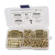 thumbnail image 4 of 100 piezas de perchas de dientes de sierra resistentes al óxido, estables, duraderas, sin costuras, ganchos para colgar marcos de dientes de sierra con 200 piezas de tornillos dorados, 4 of 20
