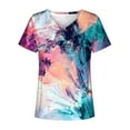 thumbnail image 4 of Patlollav Womens Summer Tops Blouse Tees Casual V-Neck Short Sleeve T-Shirts, 4 of 6