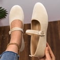 thumbnail image 6 of Ytobaz Mary Jane Shoes for women Buckle Strap Velvet Flats Round Toe Dress Shoes Office Work Wedding Travel Walking Daily Casual Footwear, 6 of 9