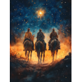 thumbnail image 1 of Qisvanset Framed Canvas Wall Art 12x16 Inch Three Wise Men Watercolor Religious Holiday Art, 1 of 5