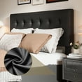 thumbnail image 1 of Full Size Platform Bed Frame with 4 Storage Drawers & Headboard,Faux Leather or Linen, Button Tufted Platform, Strong Wooden Slats,No Box Spring Needed, 1 of 7