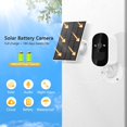 thumbnail image 3 of Cámara de seguridad CCTV inalámbrica con energía Solar, videocámara IP de Audio Full HD 1080P para exteriores con batería recargable de 6000mAh, 3 of 3