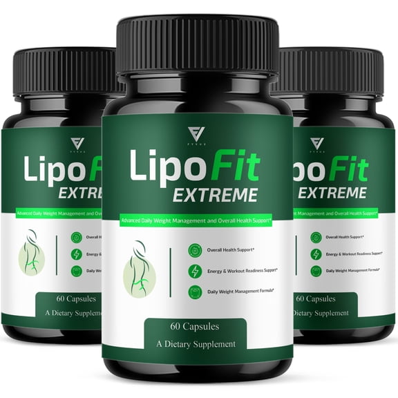 (3 Pack) Lipofit Extreme Premium Wellness Supplement, Lipo Fit (180 Capsules)