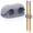 Grey, variant on Silicone Dual-Hole Pen Rest - 2-Hole Desk Pencil Stand - Flexible Desk Organizer - Black