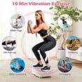 thumbnail image 2 of Spaco Home Gym Vibration Plate Exercise Machine, Anti-Slip Pedal, 10 Speed Intensities for Daily Workout, White, 2 of 7
