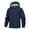 Dark Blue, variant on Tqyyweavej Men's Softshell Jacket Waterproof Windproof Fleece Lined Windbreaker Insulated Solid Color Hooded Rain Coat with Multi Zip Pockets