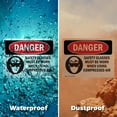 thumbnail image 5 of (2 Pack) Safety Glasses Must Be Worn Compressed Air OSHA Danger Sign, 5 of 7