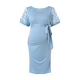 thumbnail image 4 of Robes Grande Taille pour Femmes Robe d'Allaitement Fournisseur Robe de Maternité Manches Courtes en Maille Robe Longue Grande Taille BU1 m, 4 of 6