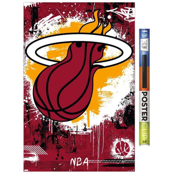 NBA Miami Heat - Maximalist Logo 23 Wall Poster, 22.375" x 34"