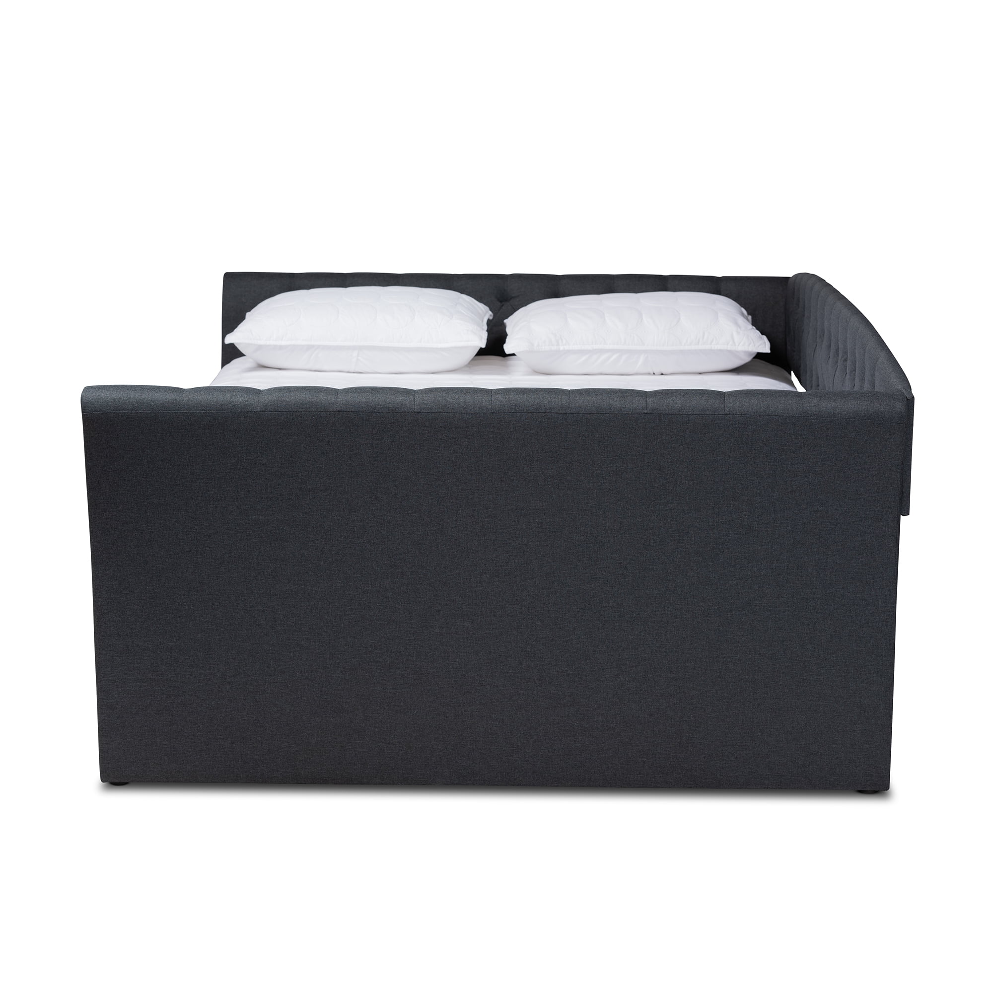 Baxton Studio Delora Dark Gray Upholstered Queen Size Daybed