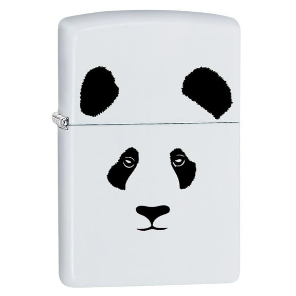 Zippo Lighter: Panda Bear - White Matte 81598