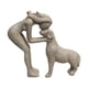 thumbnail image 1 of Estatua de mujer y perro. Figura decorativa coleccionable "Amo a mi perro". Arenisca, 1 of 9