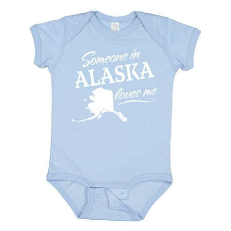 

Inktastic Someone in Alaska Loves Me Gift Baby Boy or Baby Girl Bodysuit