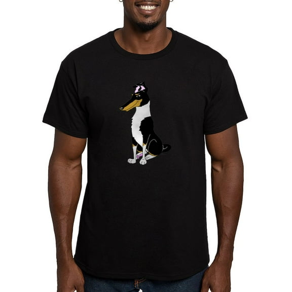 CafePress - Smooth Tricolor Collie Men's Fitted T Shirt (Dark) - Men's Fitted T-Shirt