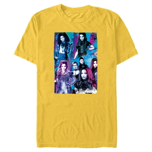 Disney Descendants 3 VK Kids - Short Sleeve Blended T-Shirt for Adults -Customized-Yellow