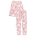 thumbnail image 5 of SCRAWLGOD White Daisy Women Pajamas Sets for Women Soft Long Sleeve Sleepwear Set Crewneck Pjs Women Fall Size XS Women's 2 Piece Pjs Breathable Loungewear Sets, 5 of 6