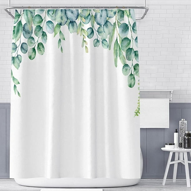 Waterproof Shower Curtain, Weighted Hem, Anti Mould Shower Curtain Bathroom  Shower Curtains with Plastic Hooks 