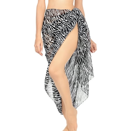 HAPPY BAY Women s Beachwear Summer Bikini Wraps Beach Wrap Cover up Sarong Coverups Skirt Swimsuit Swim Cover ups for Swimwear Women One Size Jet  Stripes
