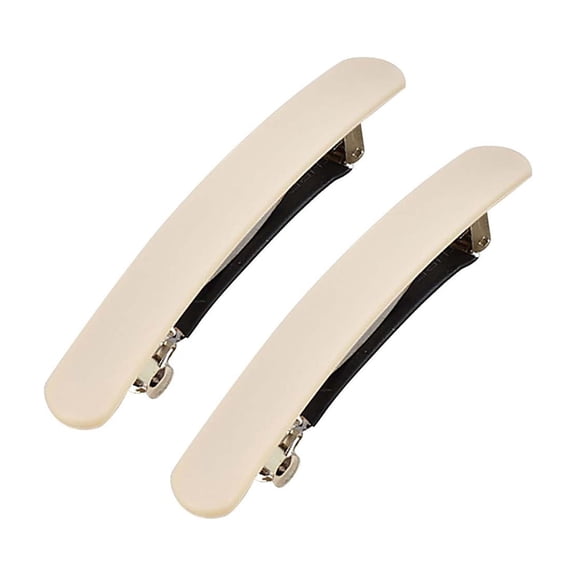 Matte Solid Color Hair Barrettes, Rectangle Spring Hair Clips, Non Slip for Women Girls Daily Hairstyle, Plastic, 2 Pack, 9.5 cm