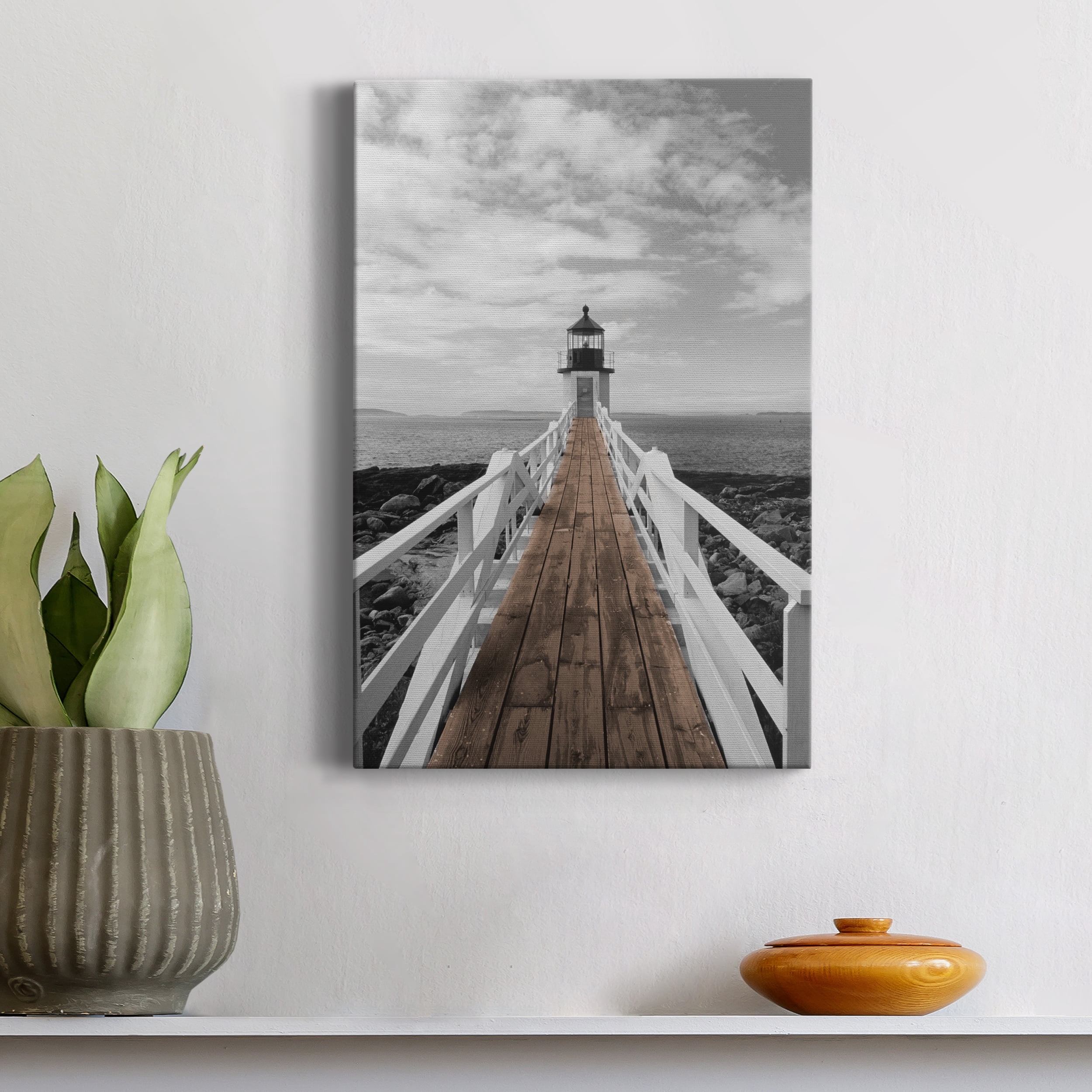 Port Clyde Lighthouse Premium Gallery Wrapped Canvas - Ready to Hang - 18 x 27