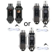 FAIOIN 1Pair Plug-on Microphone Wireless System XLR Transmitter and Receiver Adapter with Rechargeable 3.7V 14500 Battery