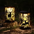 thumbnail image 4 of Gnmfd Solar Lanterns Outdoor Hanging Metal LED Lanterns Hollowed Retro Garden Lights for Patio Porch Yard Wedding Party Holiday Decorations Solar Lights Outdoor Fairy Lights, 4 of 9