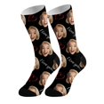 thumbnail image 2 of ZXLBBD Valentine's Day Mens Socks Stylish Heart Print Stockings for Fashionable Knee High Socks with Typography for Daily Wear Cozy Soft Funny Socks, 2 of 4