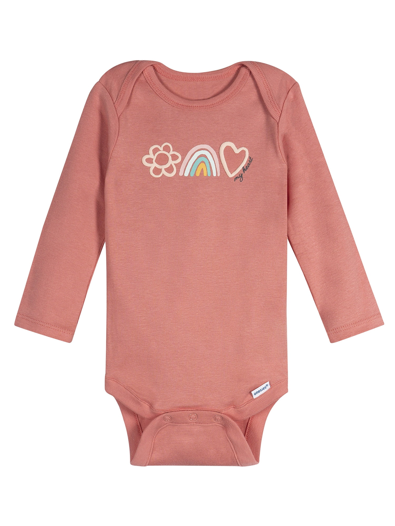 Onesies Brand Baby Girl 6pc Bodysuits, Sizes (0-3 Months - 12 Months)